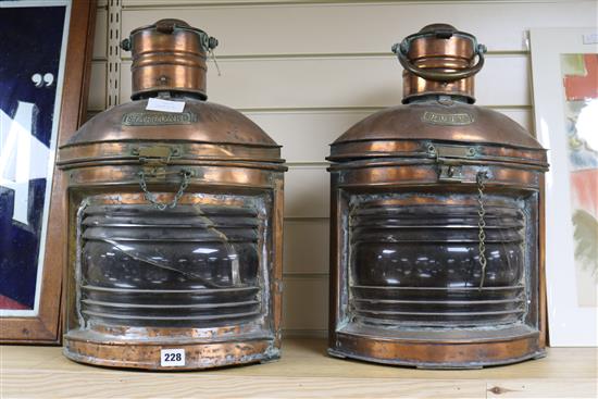 Copper naval lamps